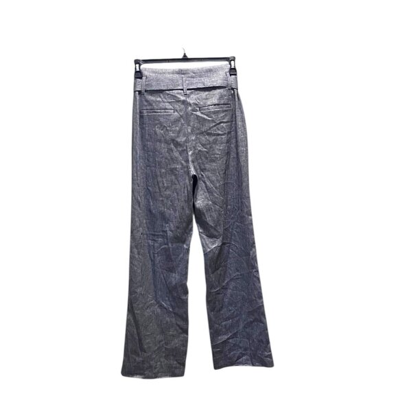 Banana Republic Paperbag Waist Linen Blend Trousers Blue Size 4 Quiet Luxury - Picture 13 of 15